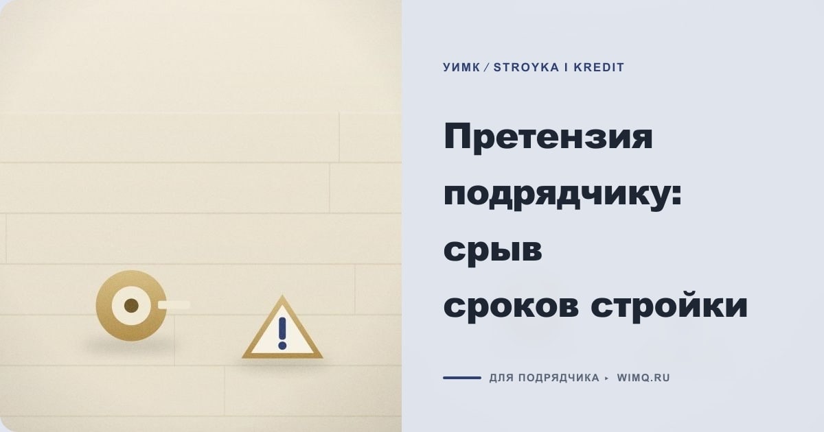Иллюстрация к статье «Претензия подрядчику: срыв сроков стройки»